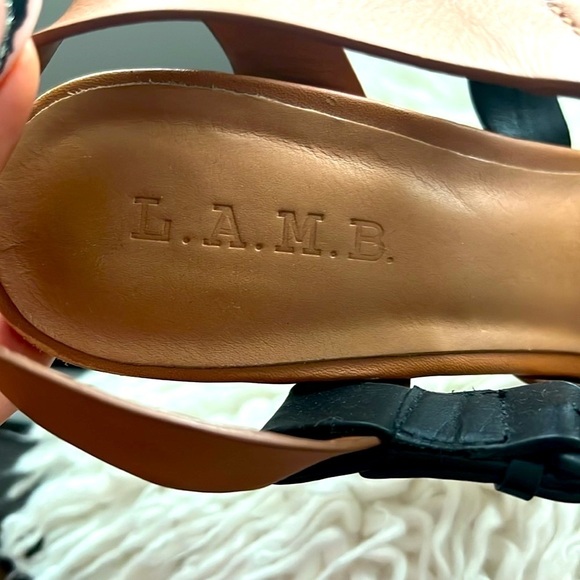 GORGEOUS L.A.M.B. by Gwen Stefani Tan with Blk & Yellow Platform Stiletttosπ π - Picture 10 of 15